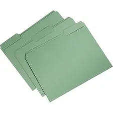 National Industries For the Blind 7530015664132 — SKILCRAFT Recycled Single-ply Top Tab File Folder - 8 1/2 x 11 - 3/4 Expansion - Top Tab Location - Assorted Position Tab Position - Bright Green - 100% Recycled - 100 / Box