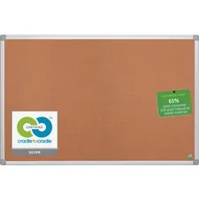 BI-SILQUE VISUAL COMMUNICATION PRODUCTS BVC CA271790 — MasterVision Aluminum Frame Recycled Cork Boards - 48 Height x 72 Width - Cork Surface - Aluminum Frame - 1 Each