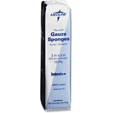 MEDLINE INDUSTRIES INC MII NON25212 — Medline Nonsterile Woven Gauze Sponges - 12 Ply - 2 x 2 - 200/Box - White