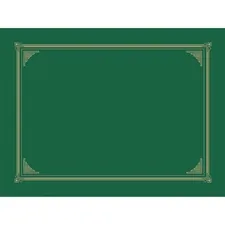 GEOGRAPHICS GEO 47399 — Geographics A4, Letter Recycled Certificate Holder - 8 19/64 x 11 45/64 , 8 1/2 x 11 , 8 x 10 - Green - 30% Recycled - 6 / Pack