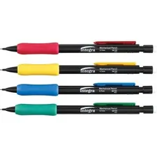 Integra ITA 36153 — Integra Grip Mechanical Pencils - 0.7 mm Lead Diameter - Refillable - Black Lead - Assorted Barrel - 12 / Dozen
