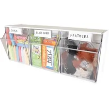 DEFLECTO DEF 20303OP — Deflecto Tilt Bin Interlocking Multi-Bin Storage Organizer - 3 Compartment(s) - 9.5 Height x 23.6 Width x 7.8 Depth - Desktop - White - 1 Each