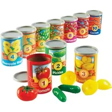 Learning Resources LRN LER6800 — Learning Resources 1-10 Counting Cans Set - Theme/Subject: Learning - Skill Learning: Counting, Number, Sorting, Vocabulary, Motor Skills, Mathematics - 3 Year - 55 Pieces