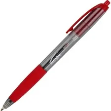 Integra ITA 36177 — Integra Rubber Grip Retractable Pens - Medium Pen Point - 1 mm Pen Point Size - Retractable - Red - Red Barrel - 12 / Dozen