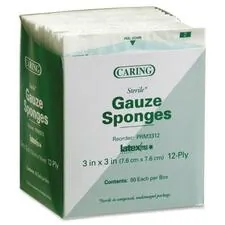 MEDLINE INDUSTRIES INC MII PRM3312 — Medline Sterile Gauze Sponges - 12 Ply - 3 x 3 - 80/Box - White