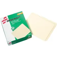 National Industries For the Blind 7530002822507 — SKILCRAFT Manila File Folder - 8 1/2 x 11 - 3/4 Expansion - Manila - Manila - 100 / Box
