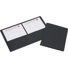 National Industries For the Blind 7510015552905 — SKILCRAFT Double Pocket Presentation Portfolio - 8 1/2 x 11 - 3/8 Expansion - 2 Pocket(s) - LeatherGrain - Black - 30% Recycled - 25 / Box