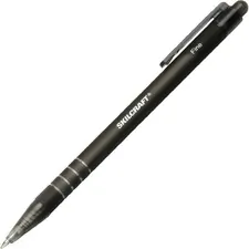 National Industries For the Blind 7520014220315 — SKILCRAFT Rubberized Retractable Ballpoint Pen - Fine Pen Point - Retractable - Black - Rubber Barrel - 12 / Dozen