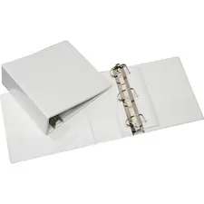 National Industries For the Blind 7510013683486 — SKILCRAFT Slant D-Ring View Binder - 3 Binder Capacity - 3 x D-Ring Fastener(s) - Inside Front & Back Pocket(s) - Vinyl - White - Clear Overlay, Heavy Duty, Tear Resistant, Crack Resistant - 1 Each