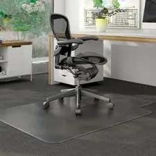 DEFLECTO DEF CM13433F — Deflecto DurMat for Carpet - Carpeted Floor - 60 Length x 46 Width - Lip Size 12 Length x 25 Width - Vinyl - Clear