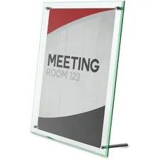 DEFLECTO DEF 799693 — Deflecto Superior Image Beveled Edge Sign Holder - 1 Each - 8.5 Width x 11 Height - Rectangular Shape - Lightweight, Self-standing, Beveled Edge - Clear