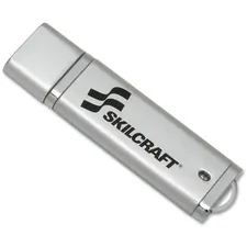 National Industries For the Blind 7045015584986 — SKILCRAFT 2GB USB 2.0 Flash Drive - 2 GB - USB 2.0 - 30 MB/s Read Speed - 20 MB/s Write Speed - Silver - Lifetime Warranty - 1 / Each