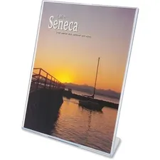 DEFLECTO DEF 590101 — Deflecto Superior Image Slanted Sign Holders - 1 Each - 11 Width x 8.5 Height - Top Loading - Plastic - Clear