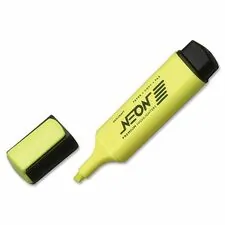 National Industries For the Blind 7520012017791 — SKILCRAFT Neon Yellow Highlighter - Chisel Marker Point Style - Fluorescent Yellow - 12 / Dozen