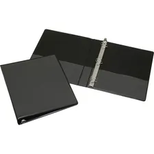 National Industries For the Blind 7510014208078 — SKILCRAFT Slant D-Ring View Binder - 1 Binder Capacity - Letter - 8 1/2 x 11 Sheet Size - 3 x D-Ring Fastener(s) - Inside Front & Back Pocket(s) - Vinyl - Black - Clear Overlay, Heavy Duty, Crack Resistant, Tear Resistant - 1 Each