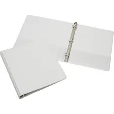 National Industries For the Blind 7510012034708 — SKILCRAFT Rigid Loose-leaf 3-Ring Binder - 1 Binder Capacity - Letter - 8 1/2 x 11 Sheet Size - 3 x Ring Fastener(s) - Inside Front & Back Pocket(s) - Vinyl - White - Recycled - Clear Overlay, Heavy Duty - 1 Each