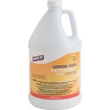 Genuine Joe GJO 10359 — Joe Lemon Dish Detergent Gallon - Liquid - 128 fl oz (4 quart) - Lemon Scent - 1 Each - White