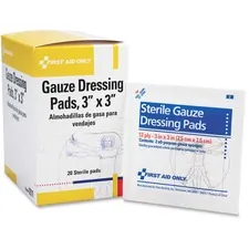 FIRST AID ONLY, INC. FAO I211 — First Aid Only 3x3 Gauze Pads Dispenser Box - 3 x 3 - 20/Box