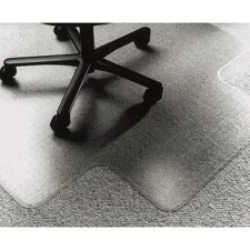 National Industries For the Blind 7220013053062 — SKILCRAFT Vinyl Chairmat - Carpeted Floor - 53 Length x 45 Width x 0.22 Thickness - Lip Size 12 Length x 20 Width - Vinyl - Clear