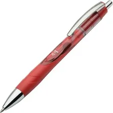 National Industries For the Blind 7520015646054 — SKILCRAFT VISTA Gel Ink Pen - Medium Pen Point - 0.7 mm Pen Point Size - Refillable - Retractable - Red Gel-based Ink - Transparent, Red Barrel - 12 / Dozen