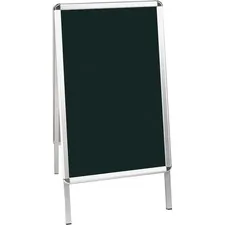 BI-SILQUE VISUAL COMMUNICATION PRODUCTS BVC DKT30505072 — MasterVision Wet-Erase Sign Board - 33 Height x 23 Width - Black Melamine Surface - Silver Aluminum Frame - 1 Each - 42 x 25 x 25.5