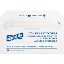 Genuine Joe GJO 10150 — Joe Half-fold Toilet Seat Covers - Half-fold - For Public Toilet - 2500 / Carton - White
