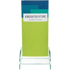 DEFLECTO DEF 775383 — Deflecto Euro-Style DocuHolder - 8 Height x 4.5 Width x 3.8 Depth - Durable, Lightweight - Clear, Green Edge - Glass, Plastic - 1 Each