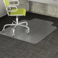 DEFLECTO DEF CM13113 — Deflecto DurMat for Carpet - Carpeted Floor - 48 Length x 36 Width - Lip Size 12 Length x 20 Width - Vinyl - Clear