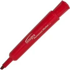 Integra ITA 33328 — Integra Permanent Chisel Markers - Chisel Marker Point Style - Red - 12 / Dozen