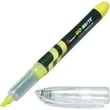 National Industries For the Blind 7520014612662 — SKILCRAFT Free-Ink Fluorescent Highlighter - Fluorescent Yellow Water Based Ink - 6 / Pack
