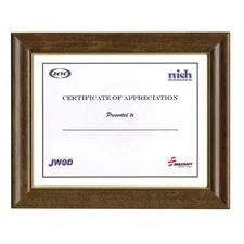 National Industries For the Blind 7105012820630 — SKILCRAFT Walnut Stained Picture Frame - Holds 8 x 10 Insert - Horizontal, Vertical - Hanger - 12 / Box - Walnut