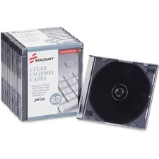 National Industries For the Blind 7045015026513 — SKILCRAFT Slim CD/DVD Jewel Case - Jewel Case - Plastic - Clear - 1 CD/DVD