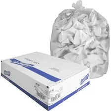 Genuine Joe GJO 01756 — Joe High-Density Can Liners - Small Size - 16 gal - 24 Width x 32 Length x 0.31 mil (8 Micron) Thickness - High Density - Clear - Resin - 1000/Carton - Office Waste, Industrial Trash