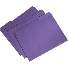 National Industries For the Blind 7530015664135 — SKILCRAFT Recycled Single-ply Top Tab File Folder - 8 1/2 x 11 - 3/4 Expansion - Top Tab Location - Assorted Position Tab Position - Purple - 100% Recycled - 100 / Box