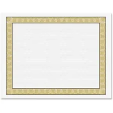 GEOGRAPHICS GEO 21015 — Geographics Natural Diplomat Certificate - 24 lb - 11 x 8.5 - Inkjet, Laser Compatible - Gold with White Border - Parchment Paper - 50 / Pack