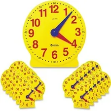 Learning Resources LRN LER2102 — Learning Resources Classroom Clock Kit - Theme/Subject: Learning - Skill Learning: Time - 24 Pieces - Yellow