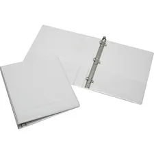 National Industries For the Blind 7510013848786 — SKILCRAFT Slant D-Ring View Binder - 1 Binder Capacity - Letter - 8 1/2 x 11 Sheet Size - 3 x D-Ring Fastener(s) - Inside Front & Back Pocket(s) - Vinyl - White - Clear Overlay, Heavy Duty, Tear Resistant, Crack Resistant - 1 Each