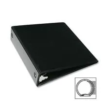 National Industries For the Blind 7510012835273 — SKILCRAFT Loose-leaf 3-Ring Binder - 2 Binder Capacity - Letter - 8 1/2 x 11 Sheet Size - 3 x Round Ring Fastener(s) - Inside Front & Back Pocket(s) - Vinyl - Black - Recycled - Clear Overlay, Heavy Duty, Crack Resistant, Tear Resistant - 1 Each