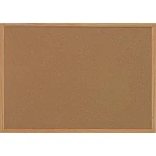 BI-SILQUE VISUAL COMMUNICATION PRODUCTS BVC SB0420001233 — MasterVision Recycled Cork Bulletin Boards - 24 Height x 36 Width - Cork Surface - Self-healing - Wood Frame - 1 / Each