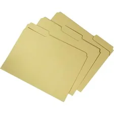 National Industries For the Blind 7530015664136 — SKILCRAFT Recycled Double-ply Top Tab File Folder - 8 1/2 x 11 - 3/4 Expansion - Top Tab Location - Assorted Position Tab Position - Yellow - 100% Recycled - 100 / Box