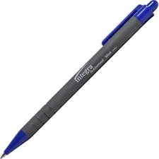Integra ITA 30032 — Integra Rubber Barrel Retractable Ballpoint Pens - Medium Pen Point - 1 mm Pen Point Size - Retractable - Blue - Rubber Barrel - 12 / Dozen