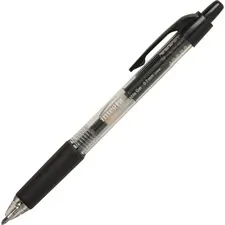 Integra ITA 30035 — Integra Retractable 0.7mm Gel Pens - Medium Pen Point - 0.7 mm Pen Point Size - Retractable - Black Gel-based Ink - Clear Barrel - Metal Tip - 12 / Dozen