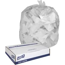 Genuine Joe GJO 01012 — Joe Clear Trash Can Liners - Medium Size - 30 gal - 30 Width x 36 Length x 0.60 mil (15 Micron) Thickness - Low Density - Clear - 250/Carton