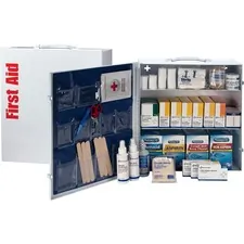 FIRST AID ONLY, INC. FAO 247OP — First Aid Only 3-shelf 100-person First Aid Kit - 1092 x Piece(s) For 100 x Individual(s) - 16.5 Height x 15 Width x 5.5 Depth - Metal Case - 1 Each