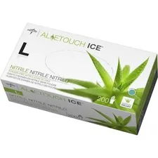 MEDLINE INDUSTRIES INC MII MDS195286 — Medline Aloetouch Ice Nitrile Gloves - Large Size - Nitrile - Latex-free, Textured, Powder-free - For Healthcare Working - 200 / Box