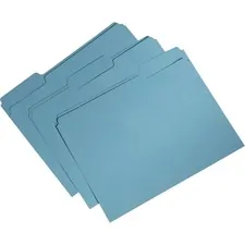 National Industries For the Blind 7530015664131 — SKILCRAFT Recycled Single-ply Top Tab File Folder - 8 1/2 x 11 - 3/4 Expansion - Top Tab Location - Assorted Position Tab Position - Blue - 100% Recycled - 100 / Box