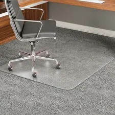 DEFLECTO DEF CM17233 — Deflecto ExecuMat for Carpet - Carpeted Floor - 53 Length x 45 Width x 0.33 Thickness - Lip Size 12 Length x 25 Width - Vinyl - Clear