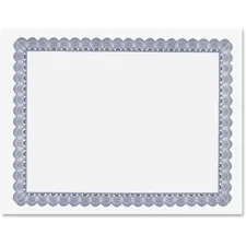 GEOGRAPHICS GEO 20008 — Geographics Conventional Blue Certificate - 24 lb - 11 x 8.5 - Inkjet, Laser Compatible - Blue with White Border - Parchment Paper - 50 / Pack