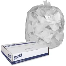 Genuine Joe GJO 70011 — Joe Economy High-Density Can Liners - Small Size - 16 gal - 24 Width x 32 Length x 0.24 mil (6 Micron) Thickness - High Density - Translucent - Resin - 1000/Carton
