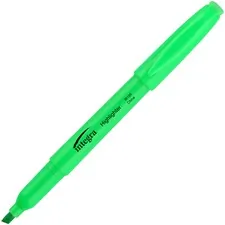 Integra ITA 36185 — Integra Pen Style Fluorescent Highlighters - Chisel Marker Point Style - Green - 12 / Dozen